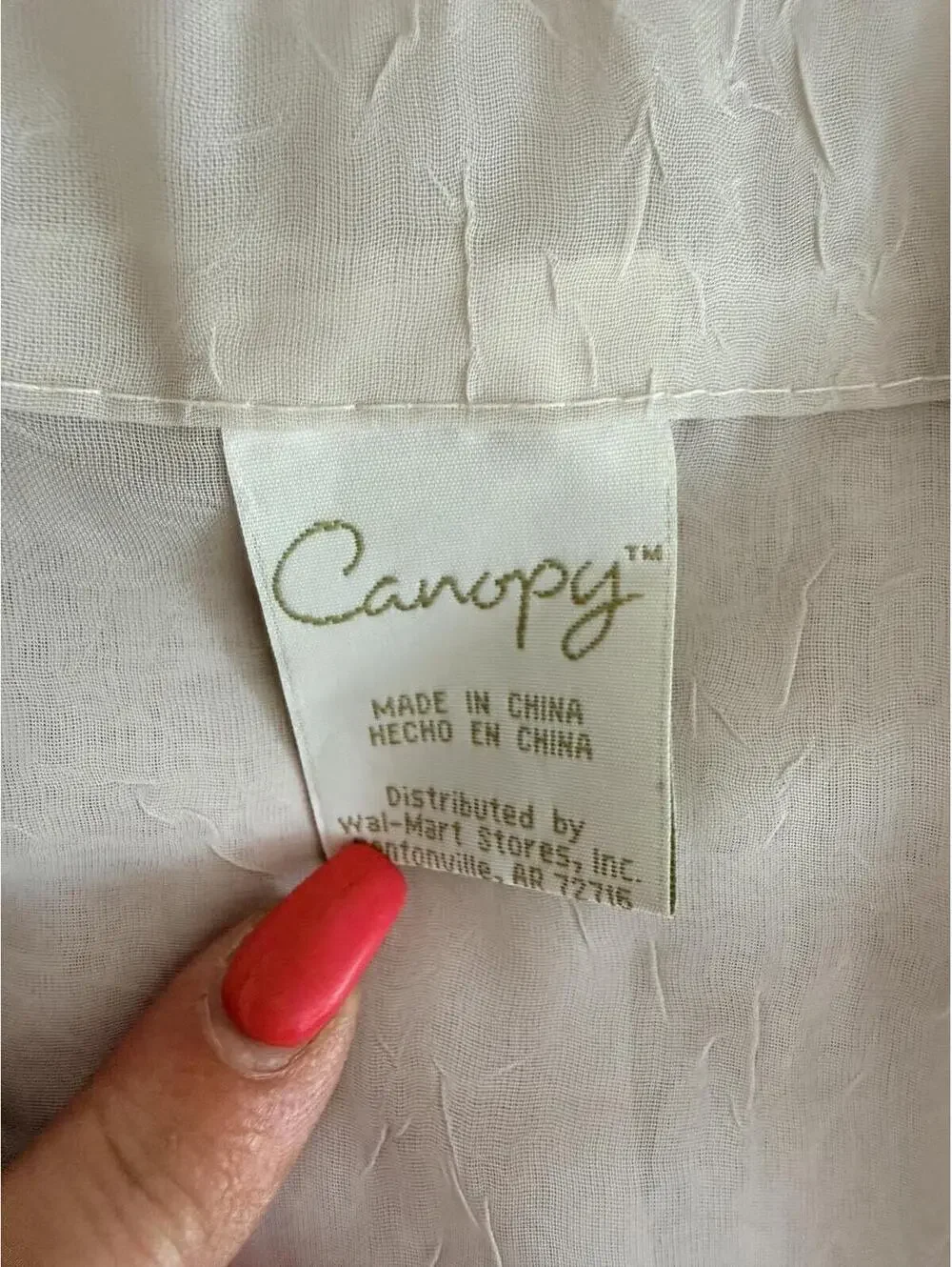 'Canopy' stone colored crushed voile curtains 51x63